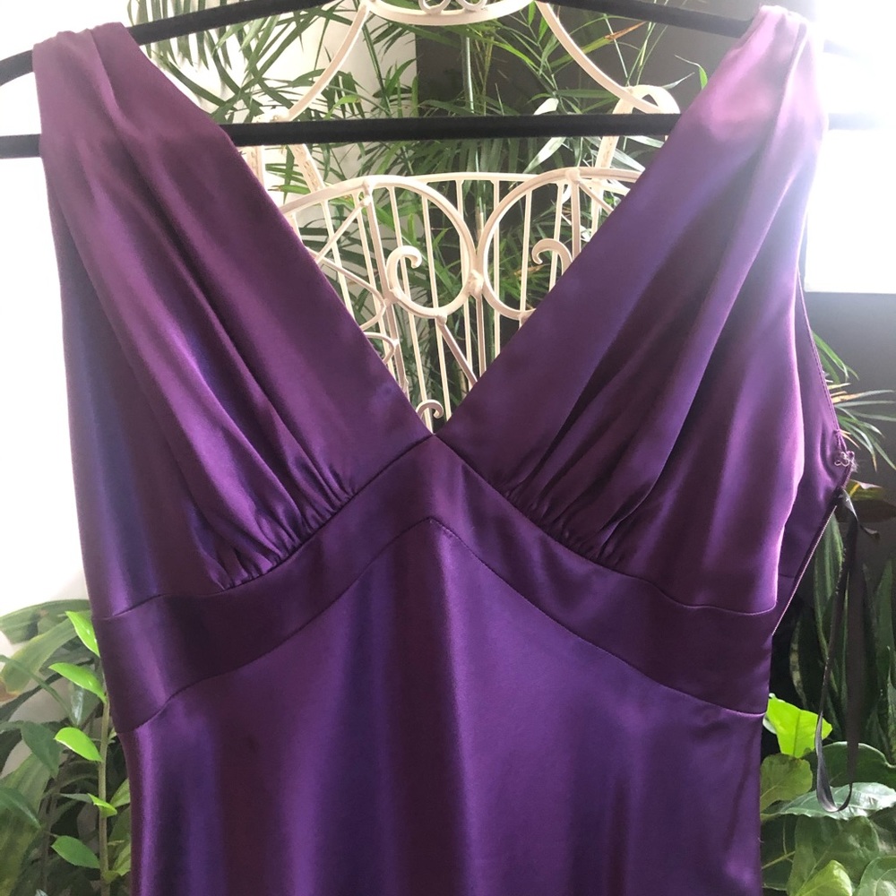 After Six Satin Gown — Size 8 — African Violet/Purple - Picture 6 of 12